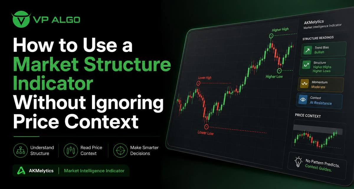 How to Use a Market Structure Indicator Without Ignoring Price Context - VP ALGO TRADING