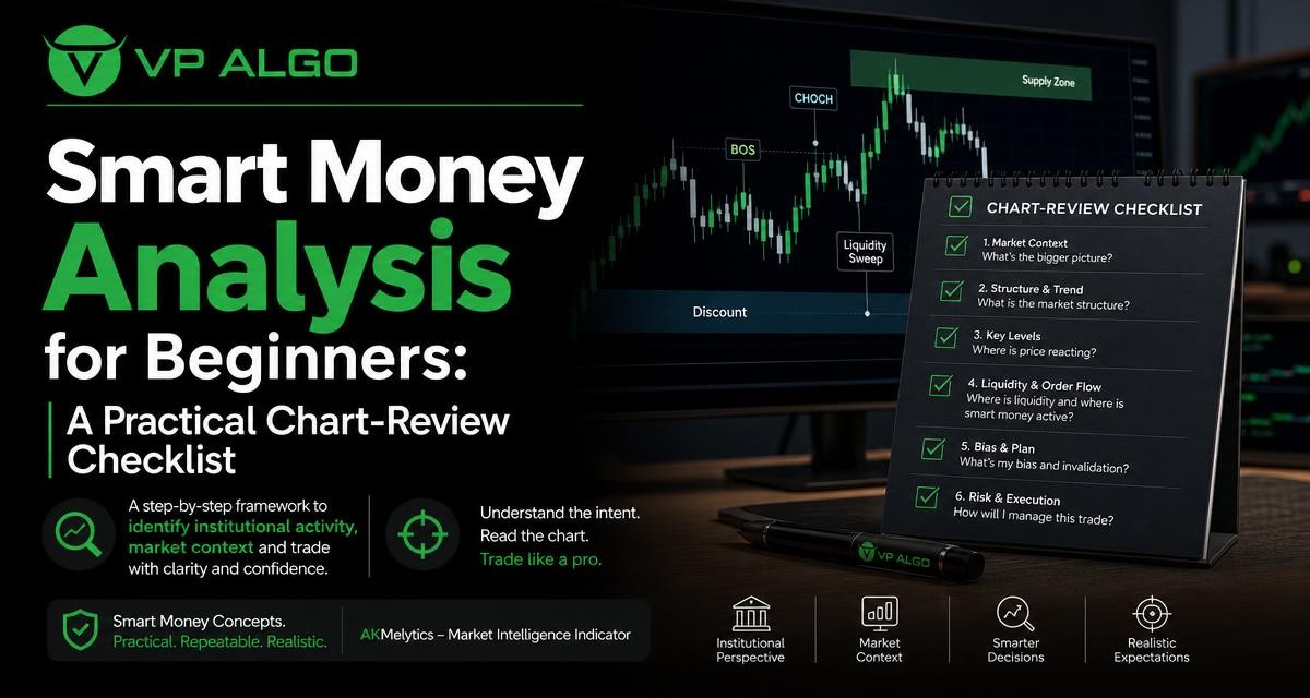 Smart Money Analysis for Beginners: A Practical Chart-Review Checklist - VP ALGO TRADING