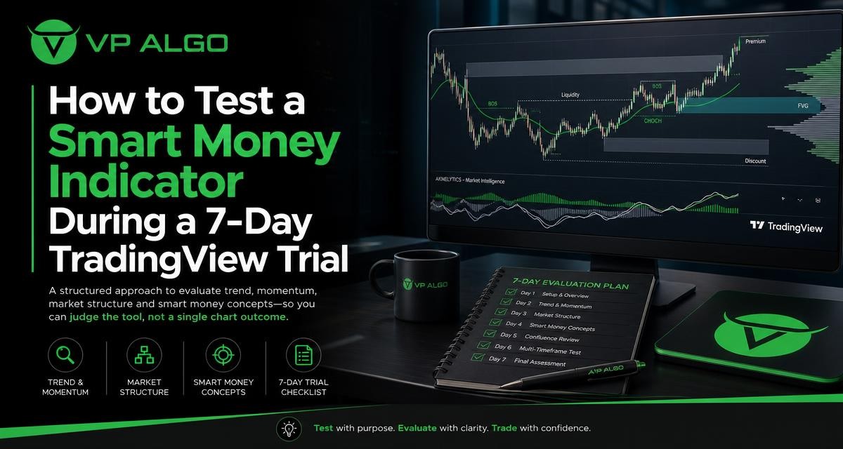 How to Test a Smart Money Indicator During a 7-Day TradingView Trial - VP ALGO TRADING