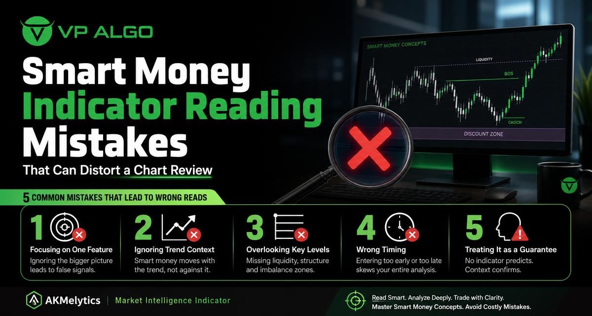 Smart Money Indicator Reading Mistakes That Can Distort a Chart Review - VP ALGO TRADING